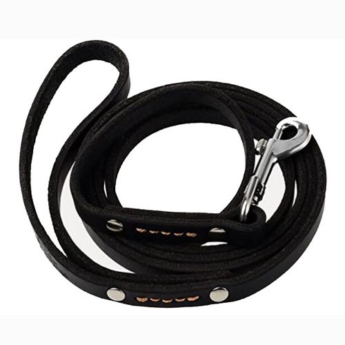 Wholesale brown leather dog leash factory supply 6 foot